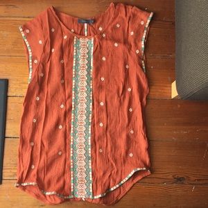 Bohemian Cap sleeve top